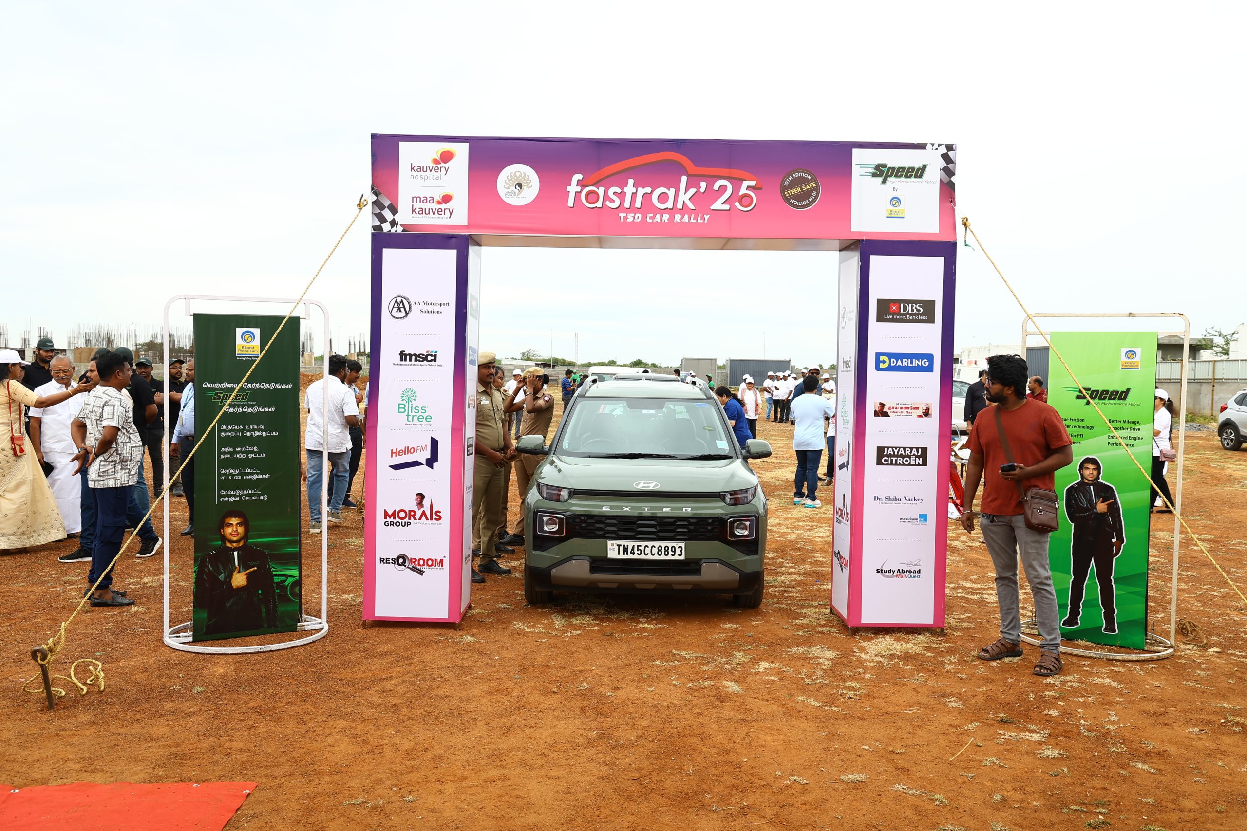 Fastrak’25 – Steer Safe, held on July 20, 2025, was a resounding triumph, marking 10 years of thrilling TSD rallying. Organized by The Aura in association with AA Motorsport Solutions, Chennai, the event saw vibrant participation and flawless execution. It was a true celebration of precision, teamwork, and motorsport passion.